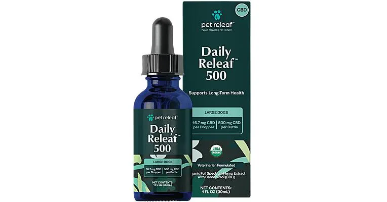 Pet Releaf Daily Releaf 500mg Hemp Oil for Large Dogs