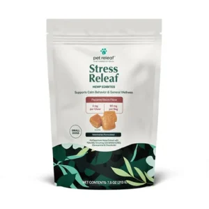 Pet Releaf Stress Releaf Organic Hemp Edibites Peppered Bacon Flavor for Small Dogs