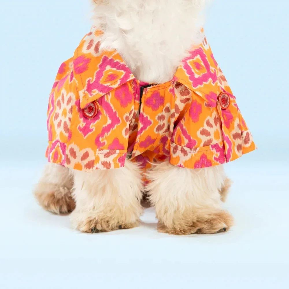 Pet Set Go Phool Cotton Shirt for Dogs (Orange) - Image 2