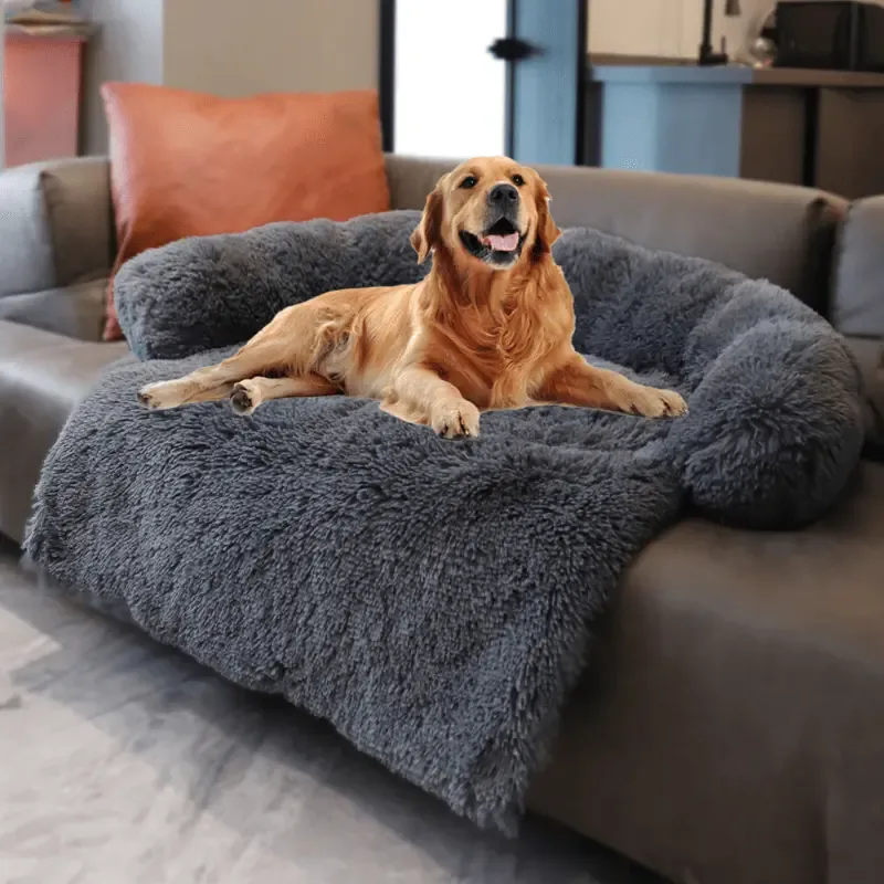 Pet Sofa Bed – Soft Plush Cushion & Blanket for Dogs & Cats - Image 2