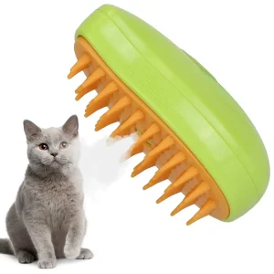 Pet Steam Brush – USB Rechargeable Grooming & Cleaning Tool