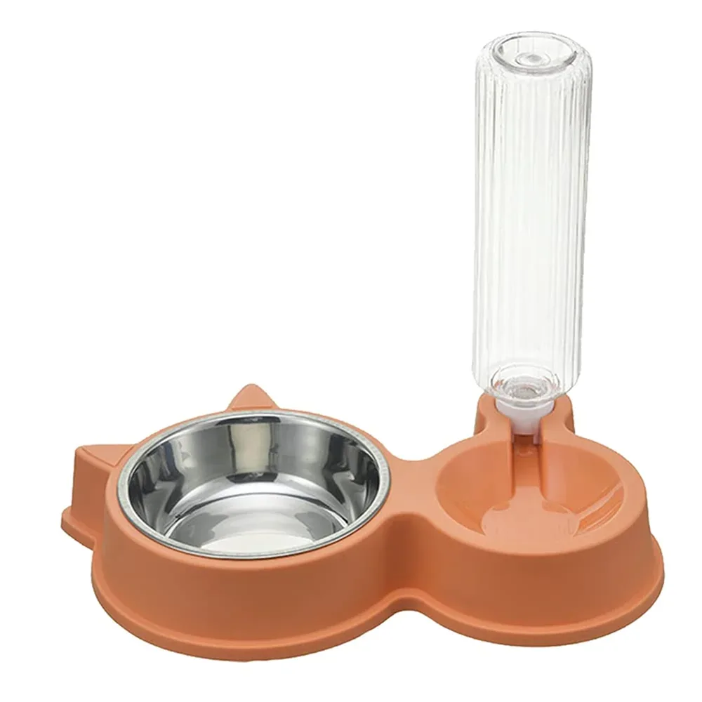 Pet Vogue Slow Feeder No Spill Drinking Water Bowl for Dogs and Cats (Orange)