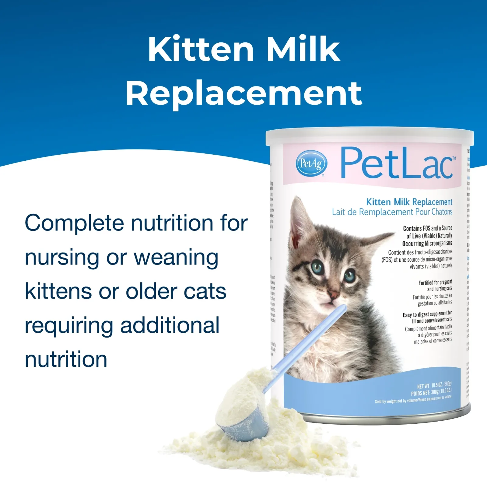 PetAg's PETLAC Kitten Powder 10.5oz - Image 2