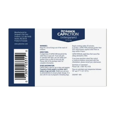 PetArmor CapAction Flea Treatment Tablets for Dogs >25LB, 6CT - Image 2