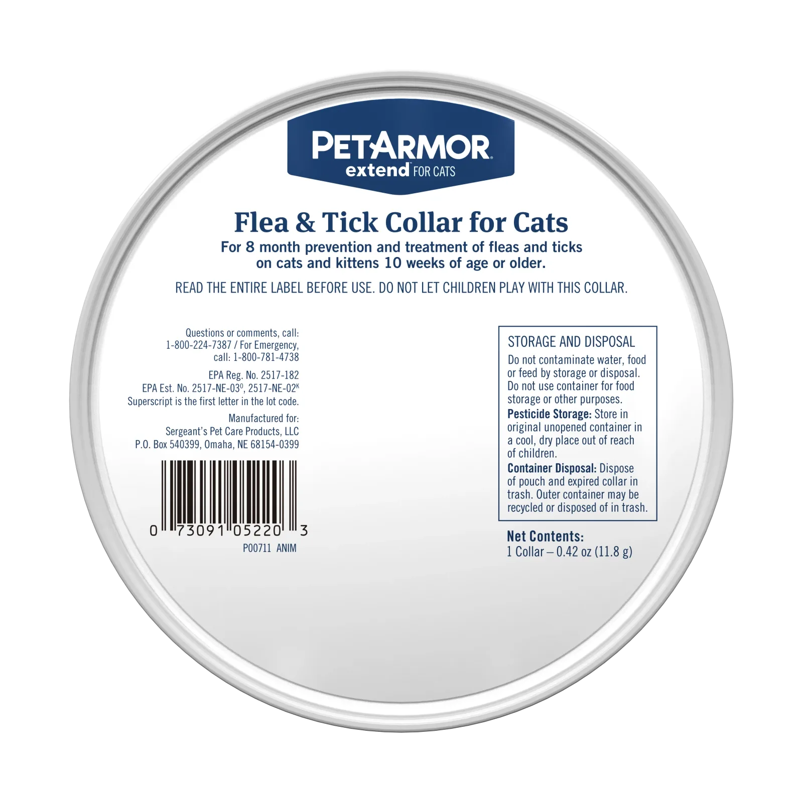 PetArmor Flea and Tick Collar for Cats, 1 Count - Image 2