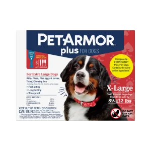 PetArmor Plus Flea & Tick Topical Dog 89-132LB 3CT