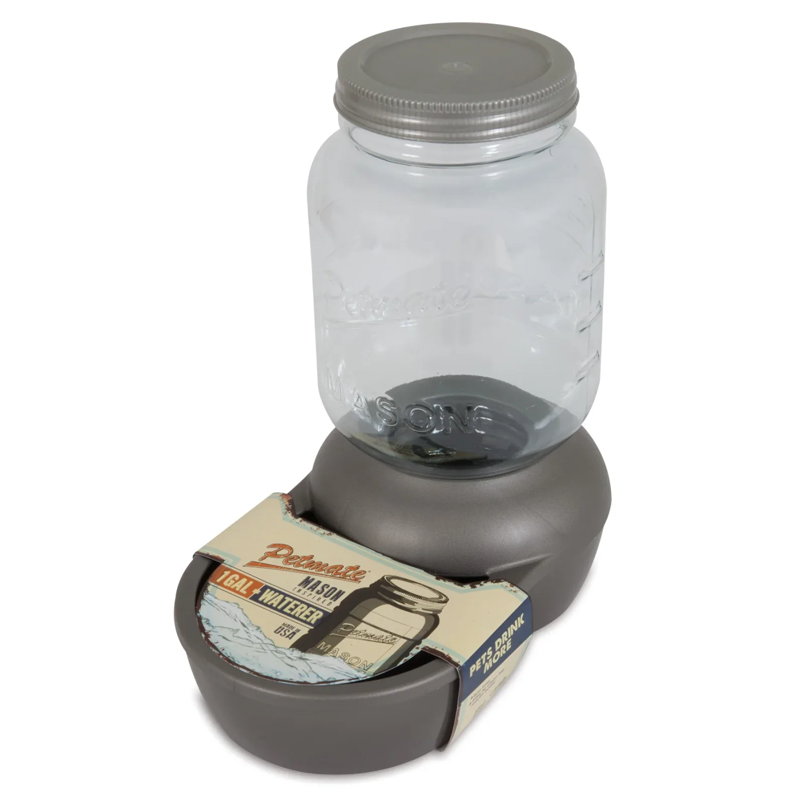 Petmate 1-Gallon Mason Jar Gravity Pet Waterer - Image 2