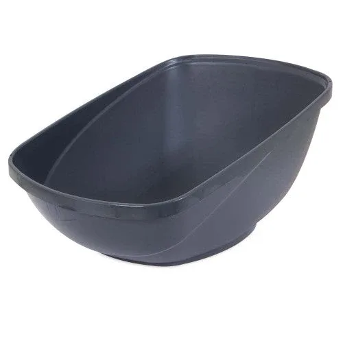 Petmate Hi-Back Open Cat Litter Pan Blue Steel Jumbo - Image 2