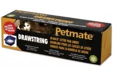 Petmate High-Back Drawstring Litter Pan Liners, Clear, Large, 12-Count