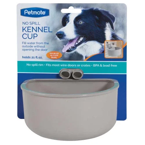Petmate No Spill Kennel Cup Grey LG - Image 2