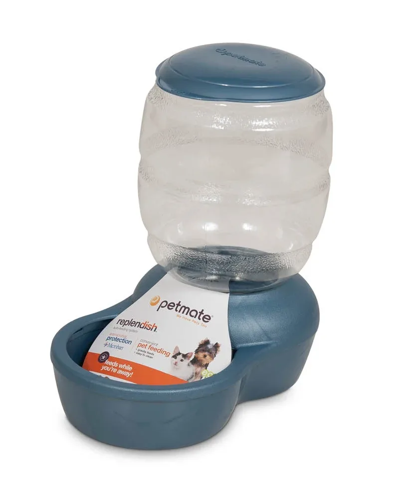 Petmate Replendish Feeder with Microban Pearl Peacock Blue XXS