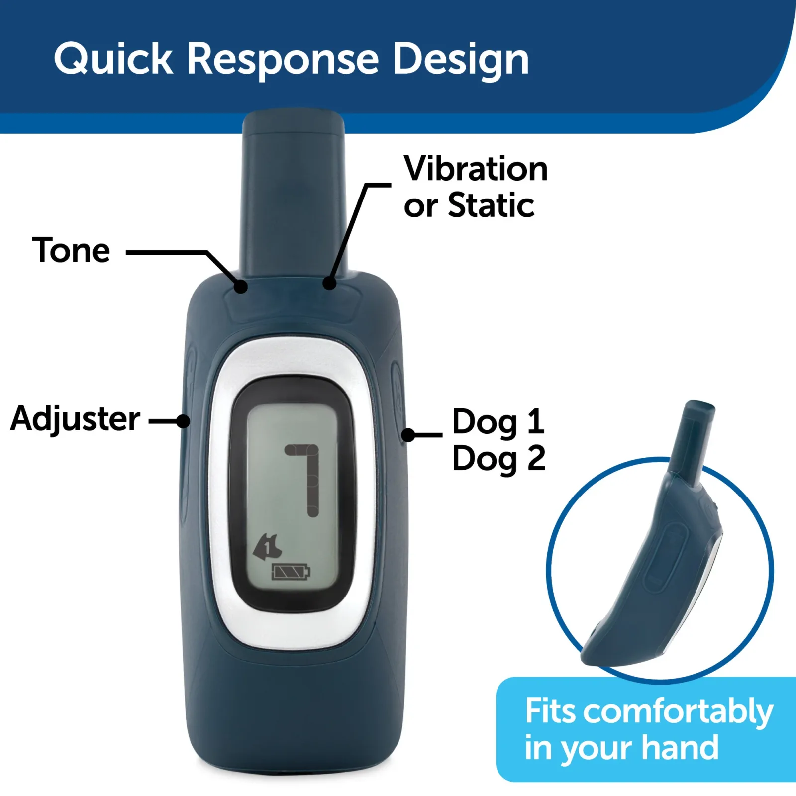 PetSafe 300 Yard Remote Training Collar – Choose from Tone, Vibration, or 15 Levels of Static Stimulation – Medium Range Option for Training Off Leash Dogs – Waterproof and Durable – Rechargeable - Image 2
