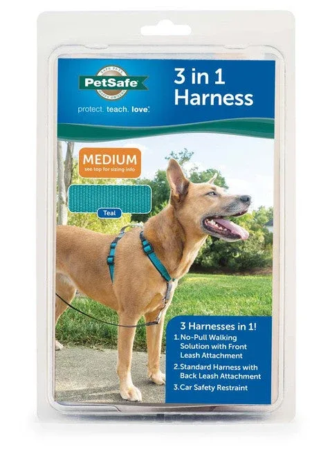 PetSafe 3in1 Dog Harness Teal MD - Image 2