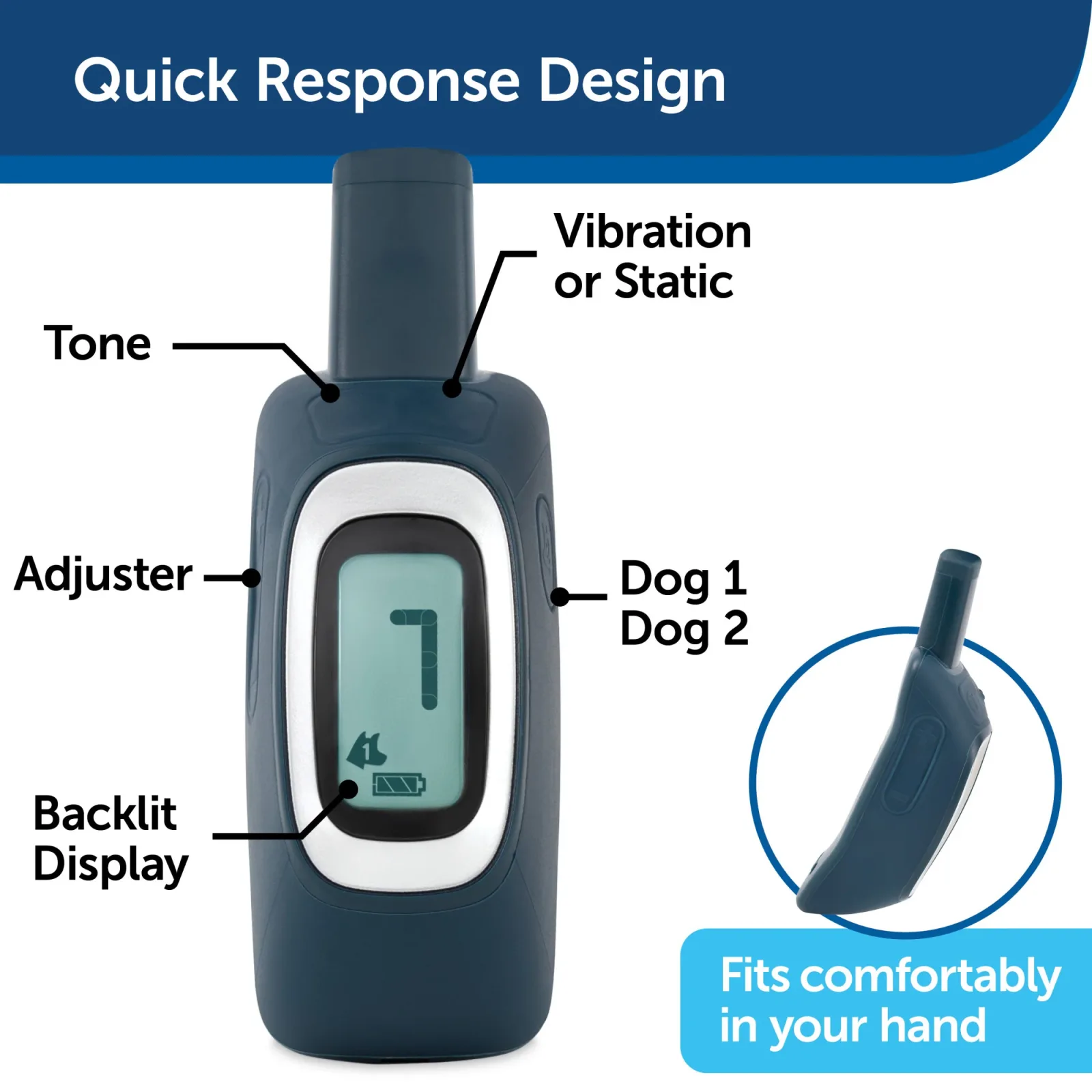 PetSafe 600 Yard Remote Training Collar – Choose from Tone, Vibration, or 15 Levels of Static Stimulation – Medium Range Option for Training Off Leash Dogs – Waterproof and Durable – Rechargeable - Image 2