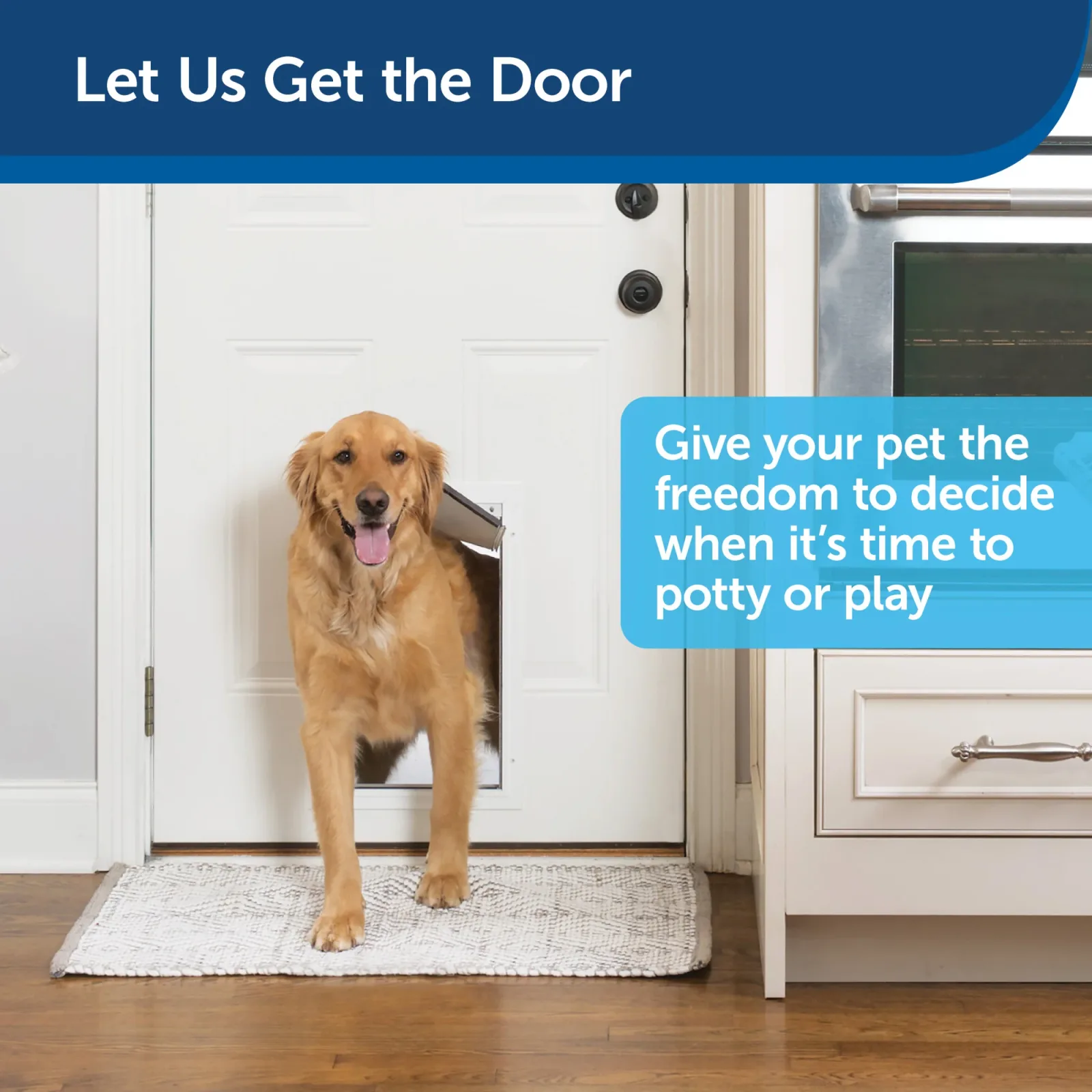PetSafe Freedom Aluminum Pet Door for Dogs, Large, White, Tinted Vinyl Flap - Image 2