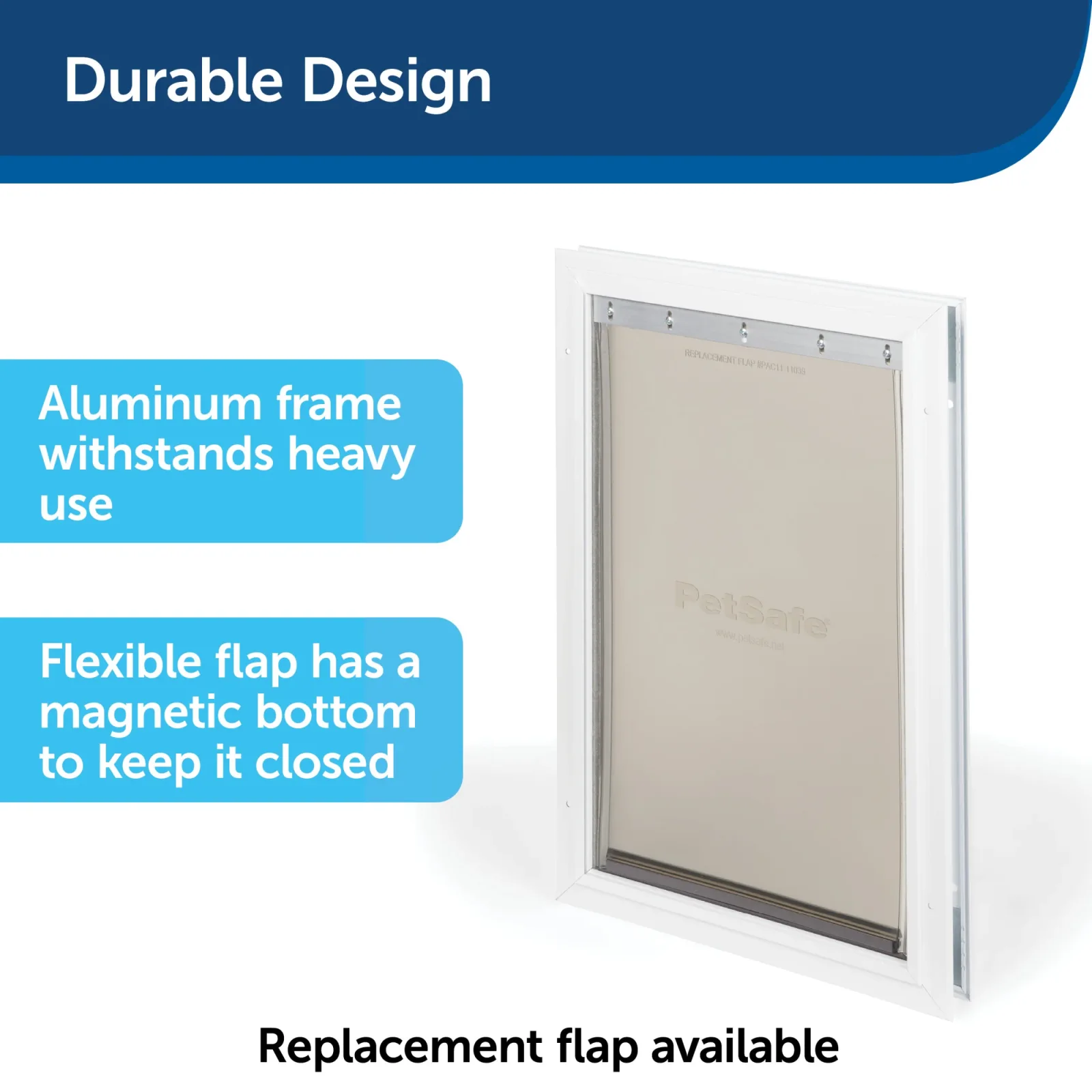 PetSafe® Freedom Aluminum Pet Door Medium, White - Image 2