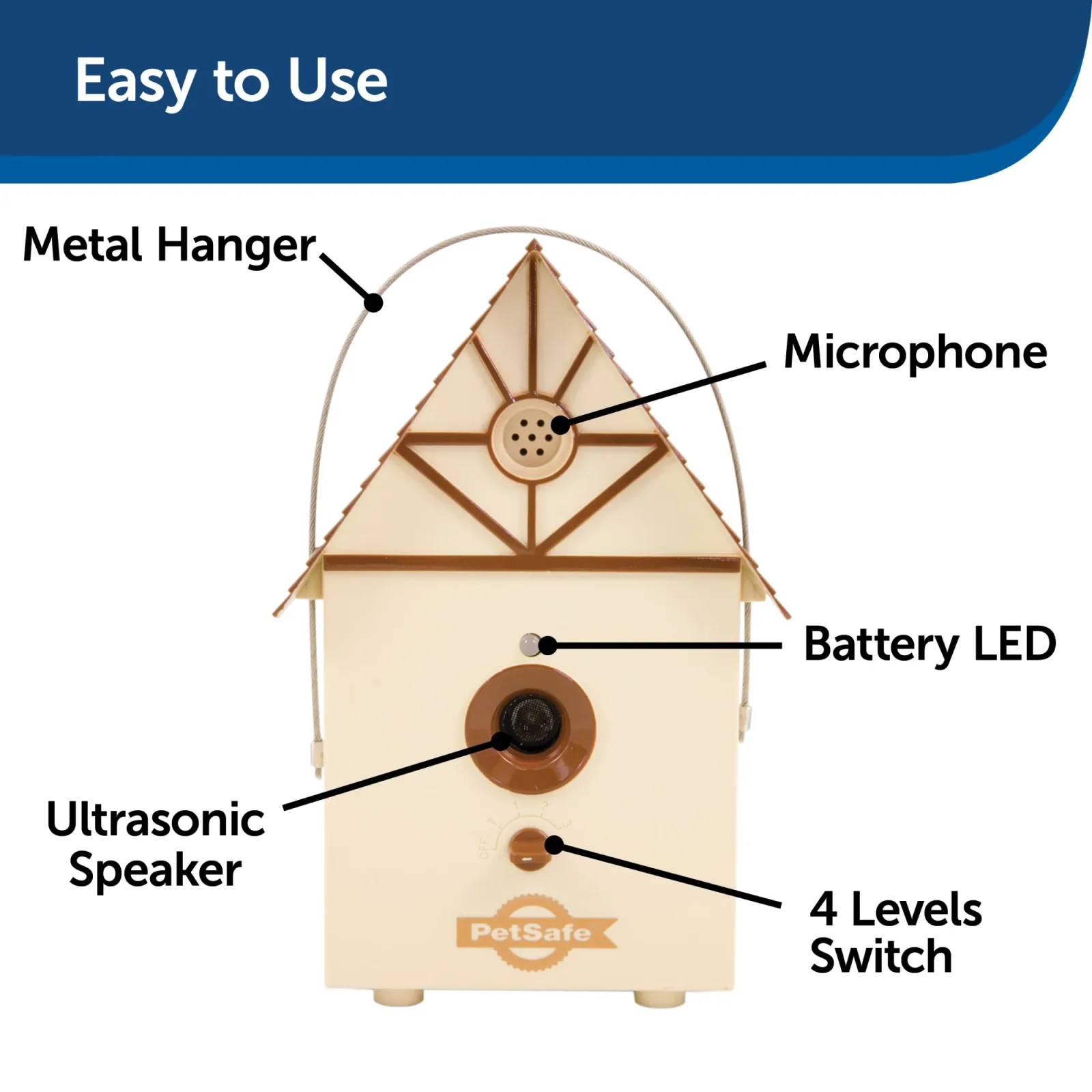 PetSafe Outdoor Ultrasonic Bark Control - No Barking Deterrent for All Dog Sizes - Up to 1/4 Acre (50 ft) Coverage - Automatic Activation - Weatherproof - Great for Backyards - Bird House Design - Image 2