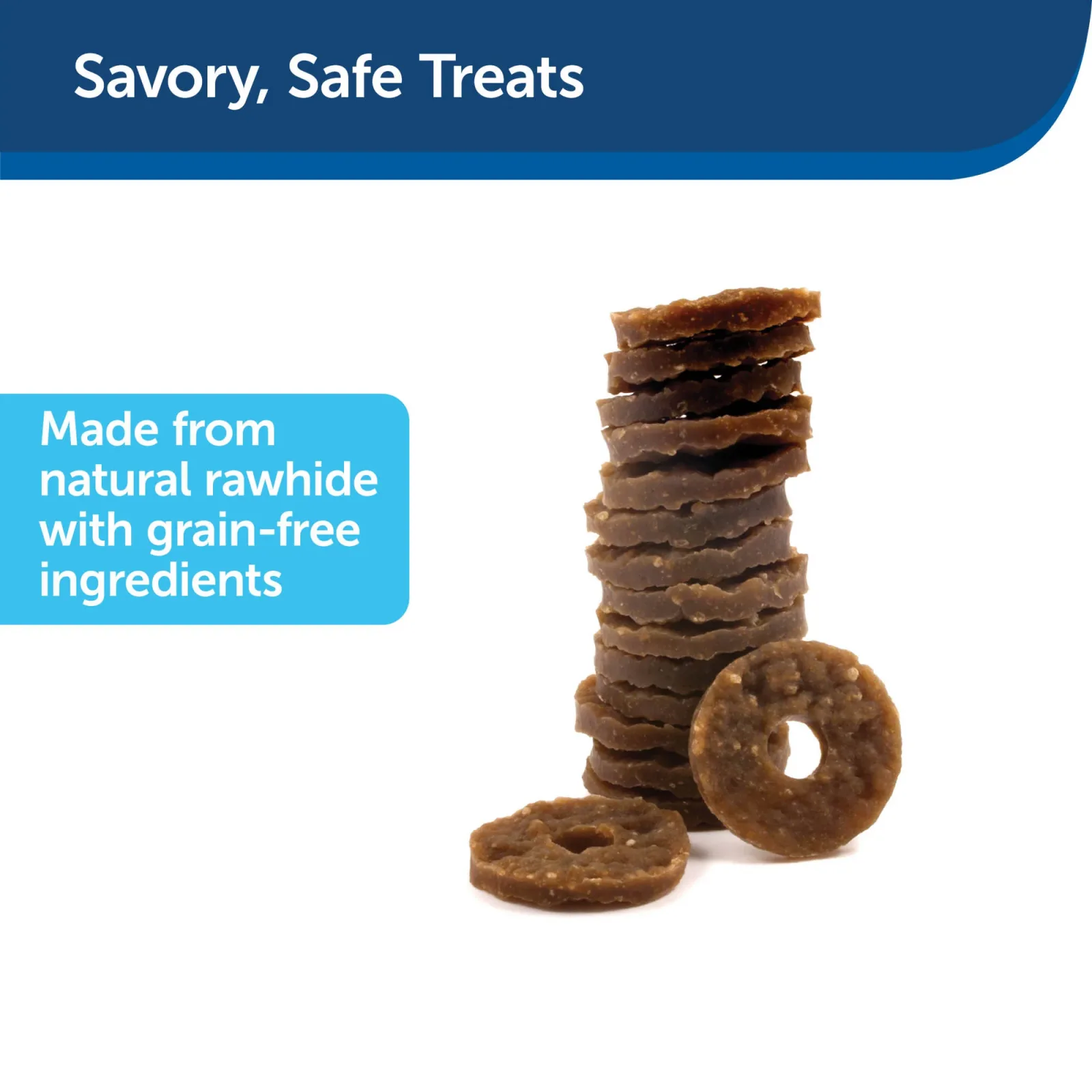 PetSafe® Rawhide Treat Ring Refills, Variety Pack, Original Rawhide and Peanut Butter Flavor, Replacement Treats for PetSafe Busy Buddy Treat Ring Holding Dog Toys - Image 2