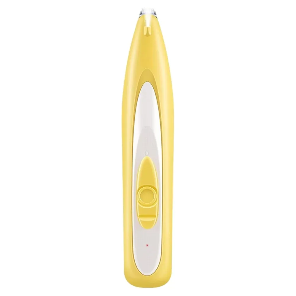 Petvogue LED Rechargeable Paw and Face Hair Trimmer for Dog and Cats (Yellow) - Image 2