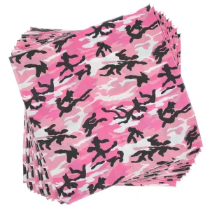 Pink Camo Dog Bandana, 22 inch, 12 Pack