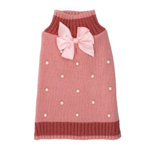 PINK PEARL DOG SWEATER