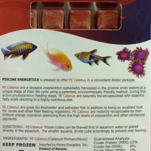 Piscine Energetics Calanus Frozen Fish Food 4 oz SD-5