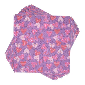 Plaid and Polka Dot Hearts Dog Bandana, 22 inch, 12 Pack