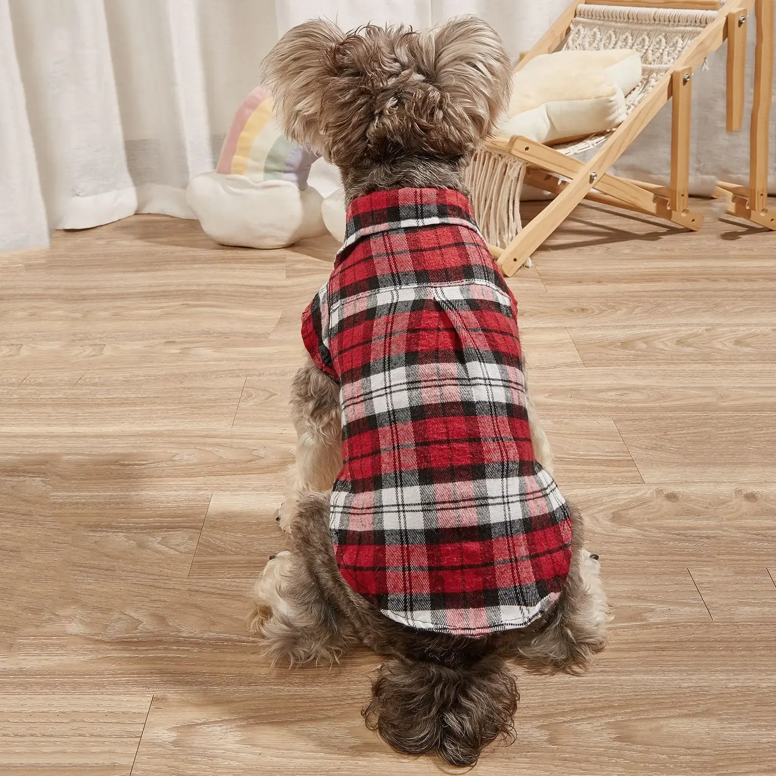 Plaid Pet Shirt – Stylish Dog T-Shirt for Small & Medium Dogs - Image 2