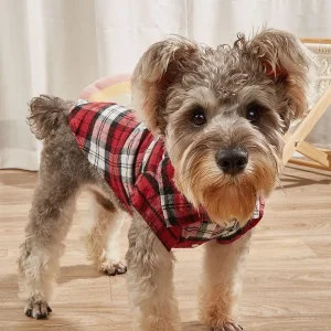 Plaid Pet Shirt – Stylish Dog T-Shirt for Small & Medium Dogs
