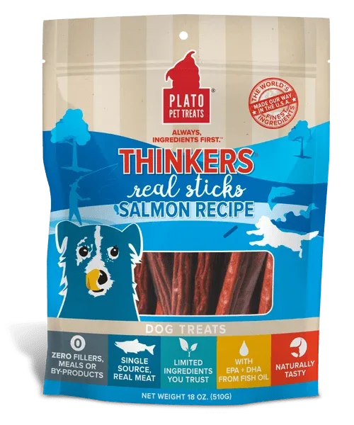 Plato Thinkers Salmon Dog Treat 18oz {L+1x} 595094 - Image 2