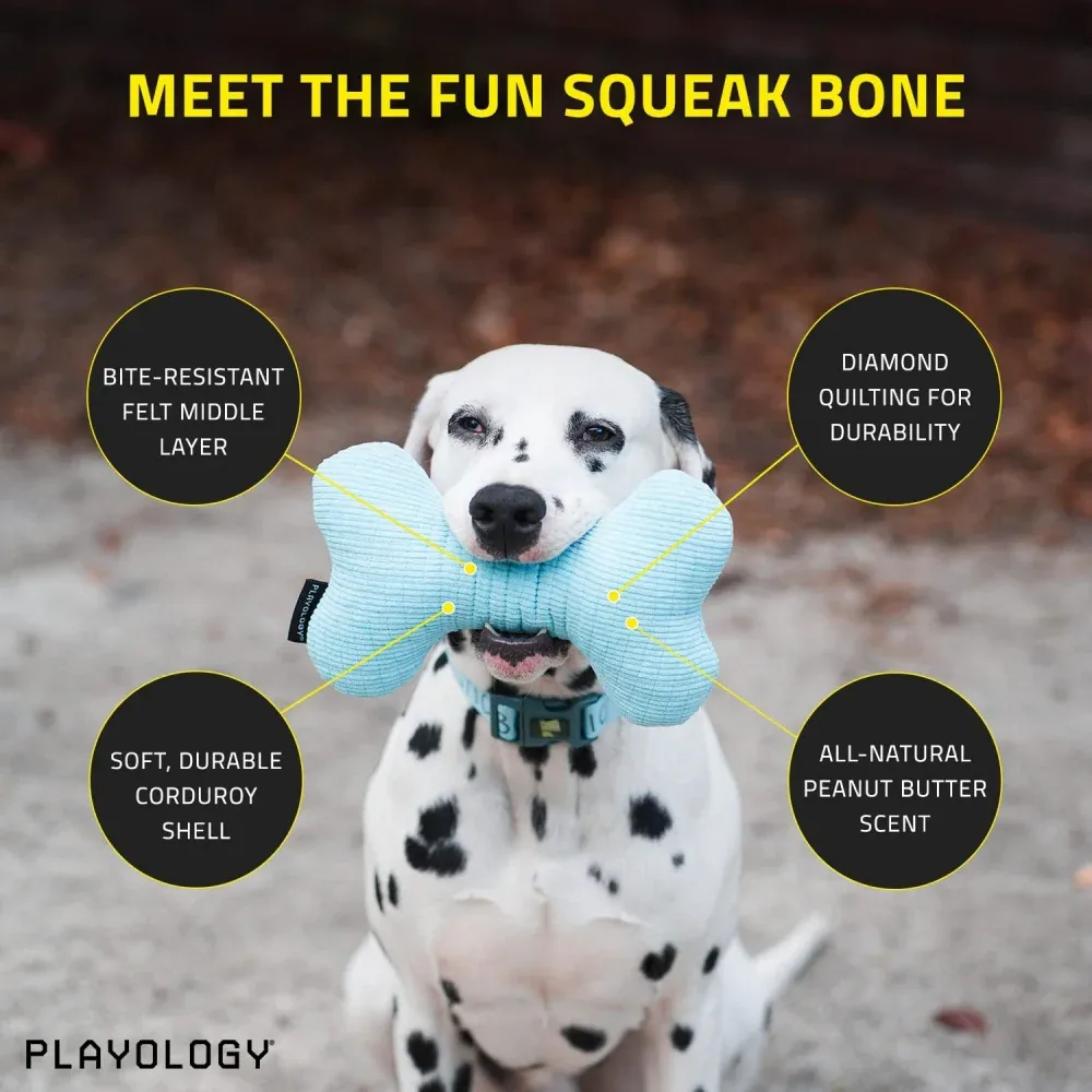 Playology Plush Bone Beef Scented Dog Toy - Image 2