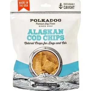 Polka Dog Cod Chips Pouch 3.5oz {L+x}