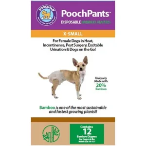 PoochPants Disposable Bamboo Dog Diapers