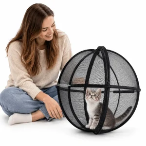 Pop-Up Cat Playpen – Foldable Mesh Tent for Indoor & Outdoor Play