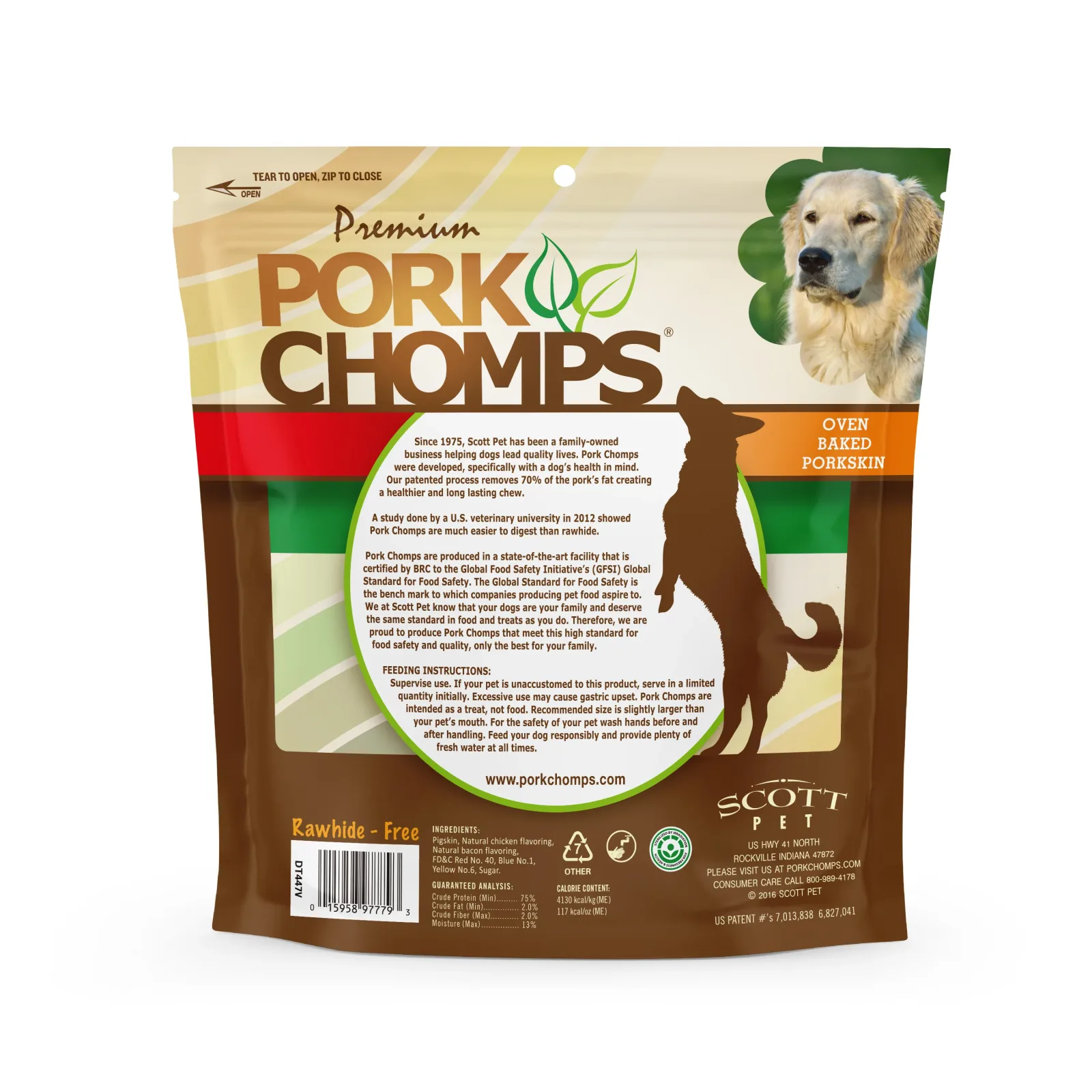 Pork Chomps 6-inch Baked Pork Skin Assorted Flavor Twists, 12 count Dog Chews - Image 2