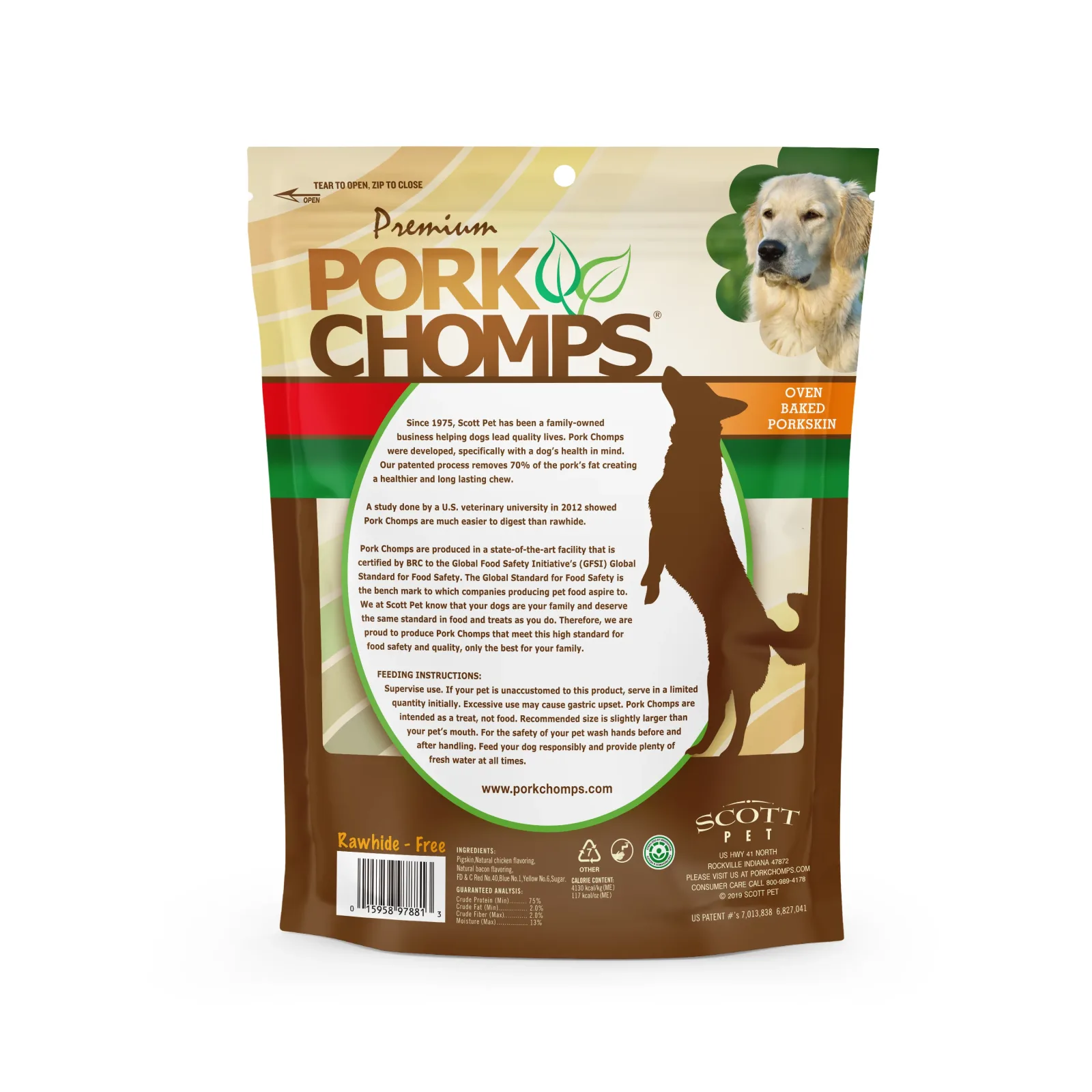 Pork Chomps 6-inch Baked Pork Skin Assorted Flavor Twists, 24 count Dog Chews - Image 2