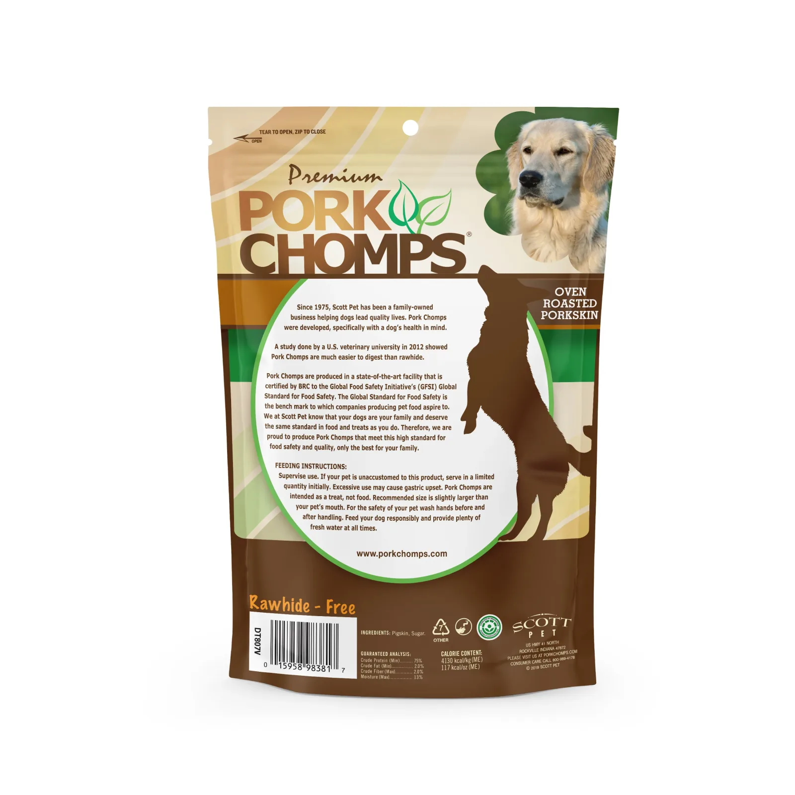Pork Chomps 6-inch Roasted Twists, 4 count Dog Chews - Image 2