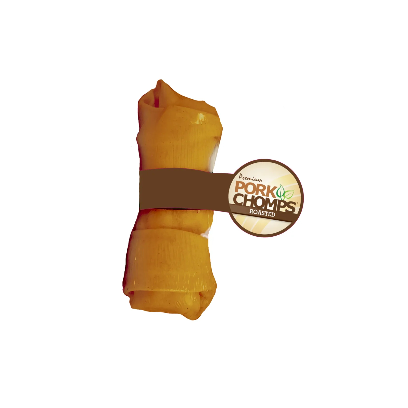 Pork Chomps 8-inch Roasted Pork Skin Knot, 1 count Dog Chew - Image 2