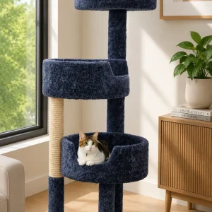Premier Cat Tree — Solid Wood Multi-Level Tower for Large & Active Cats
