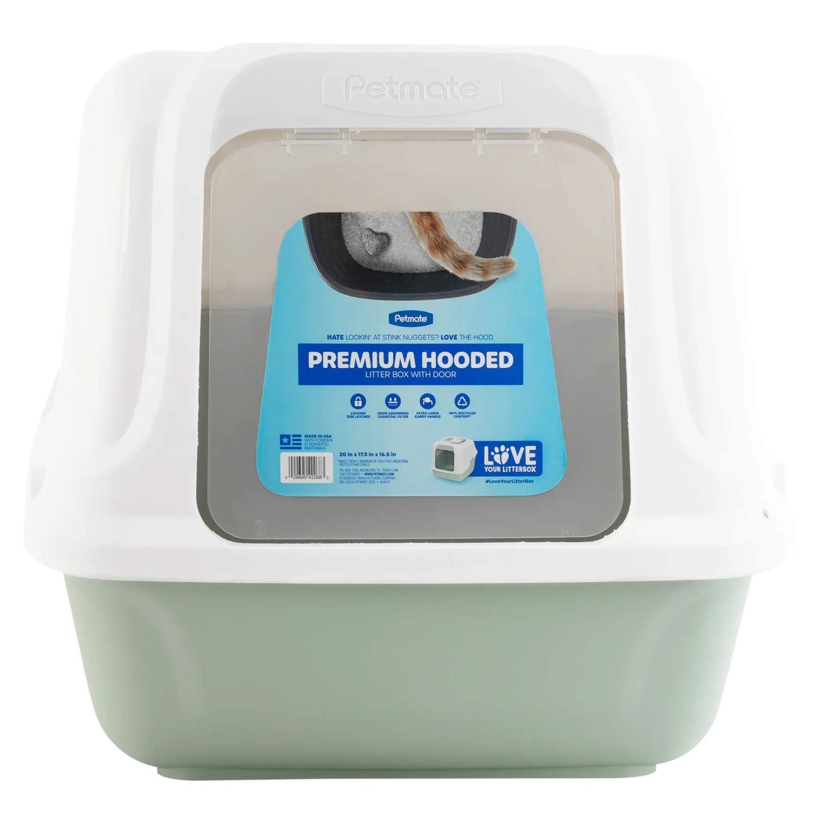 Premium Hooded Cat Litter Box with door