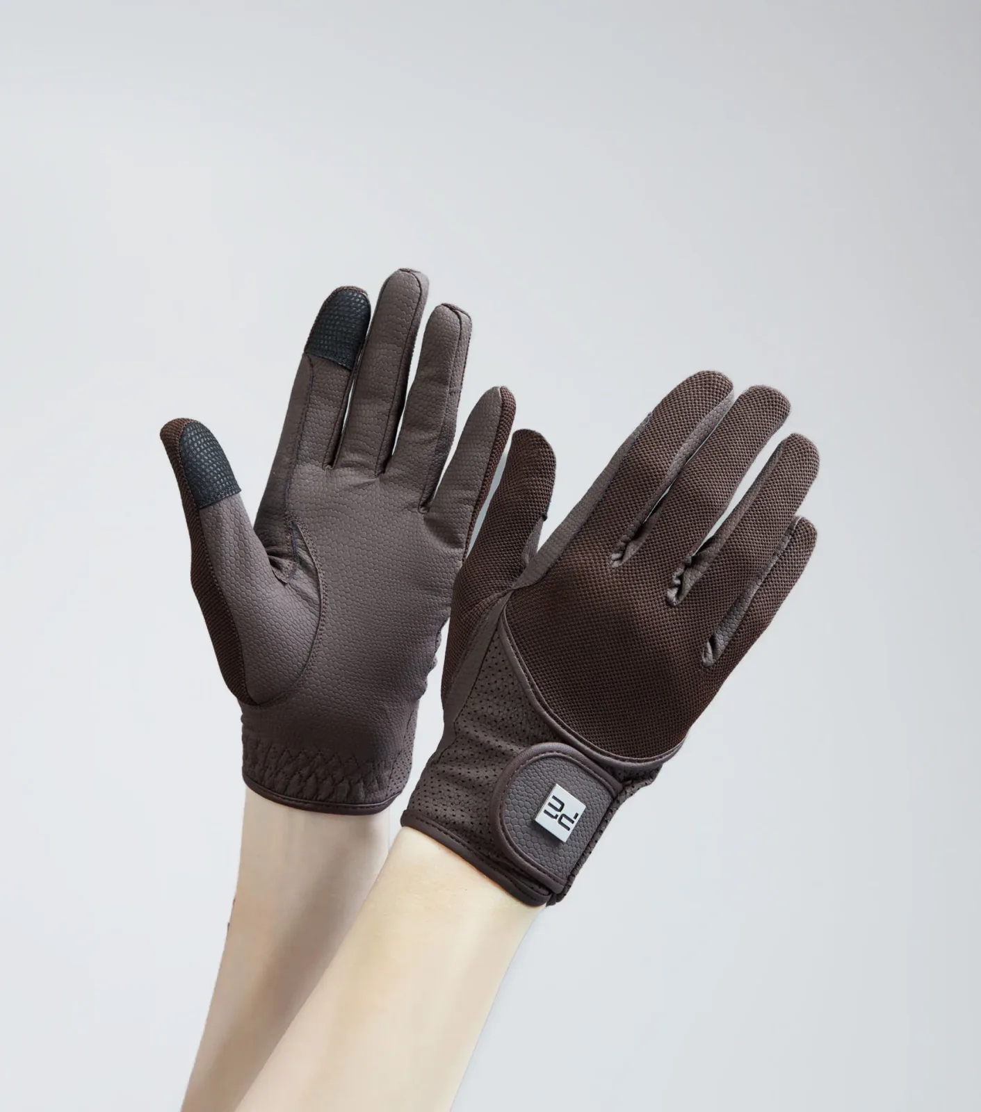 Presa Junior Mesh Riding Gloves Brown