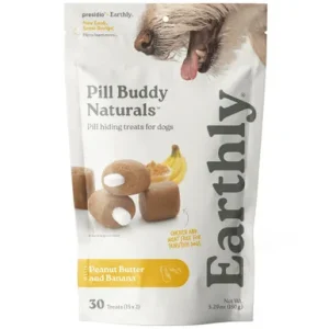 Presidio Earthly Pill Buddy Naturals Pill Hiding Treats for Dogs w/ Peanut Butter & Banana