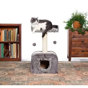 Prevue Kitty Power Paws Shag Hideaway 16" L x 12" W x 29" H {L-1}480375