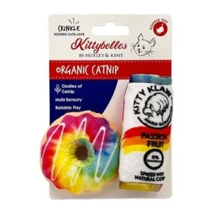 Pride Donut & Kitty Klaw Passion Fruit 2pk Plush Cat Toy
