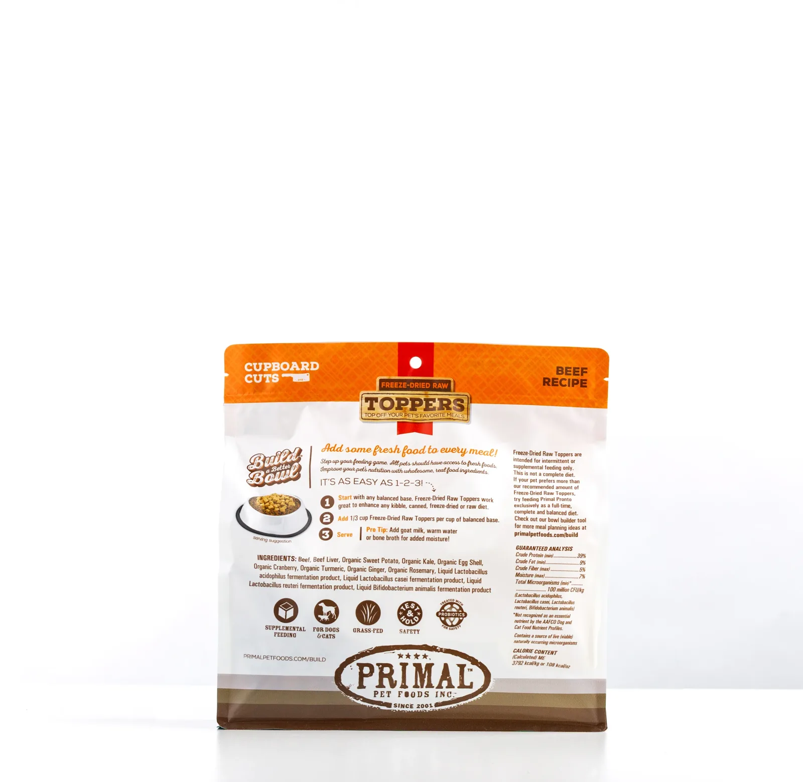 Primal 18oz Beef Cupboard Cuts Topper for Dogs & Cats - Image 2