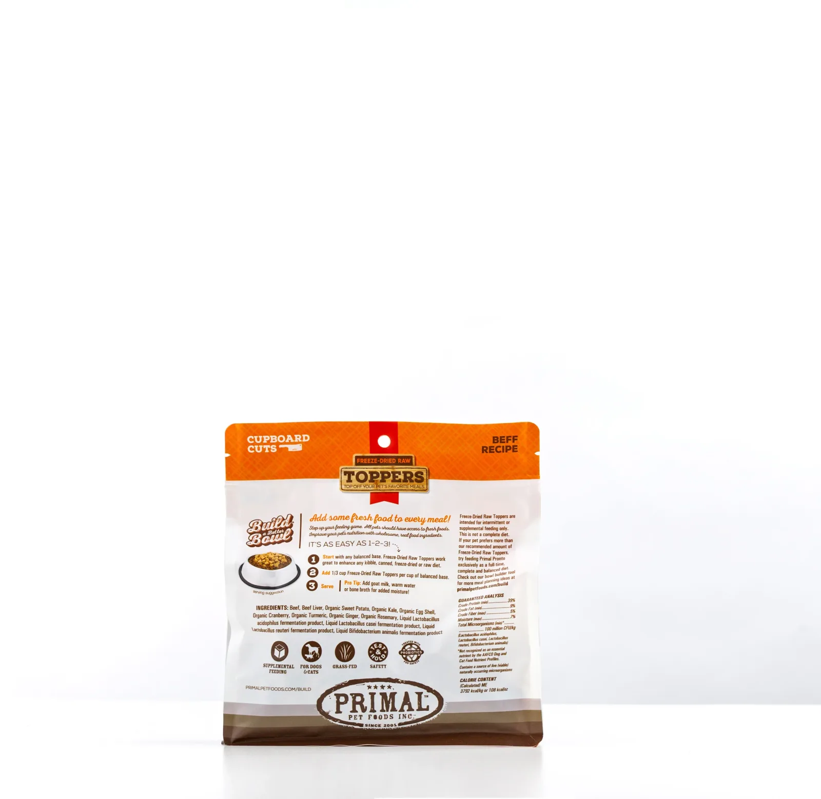 Primal 3.5oz Beef Cupboard Cuts Topper for Dogs & Cats - Image 2