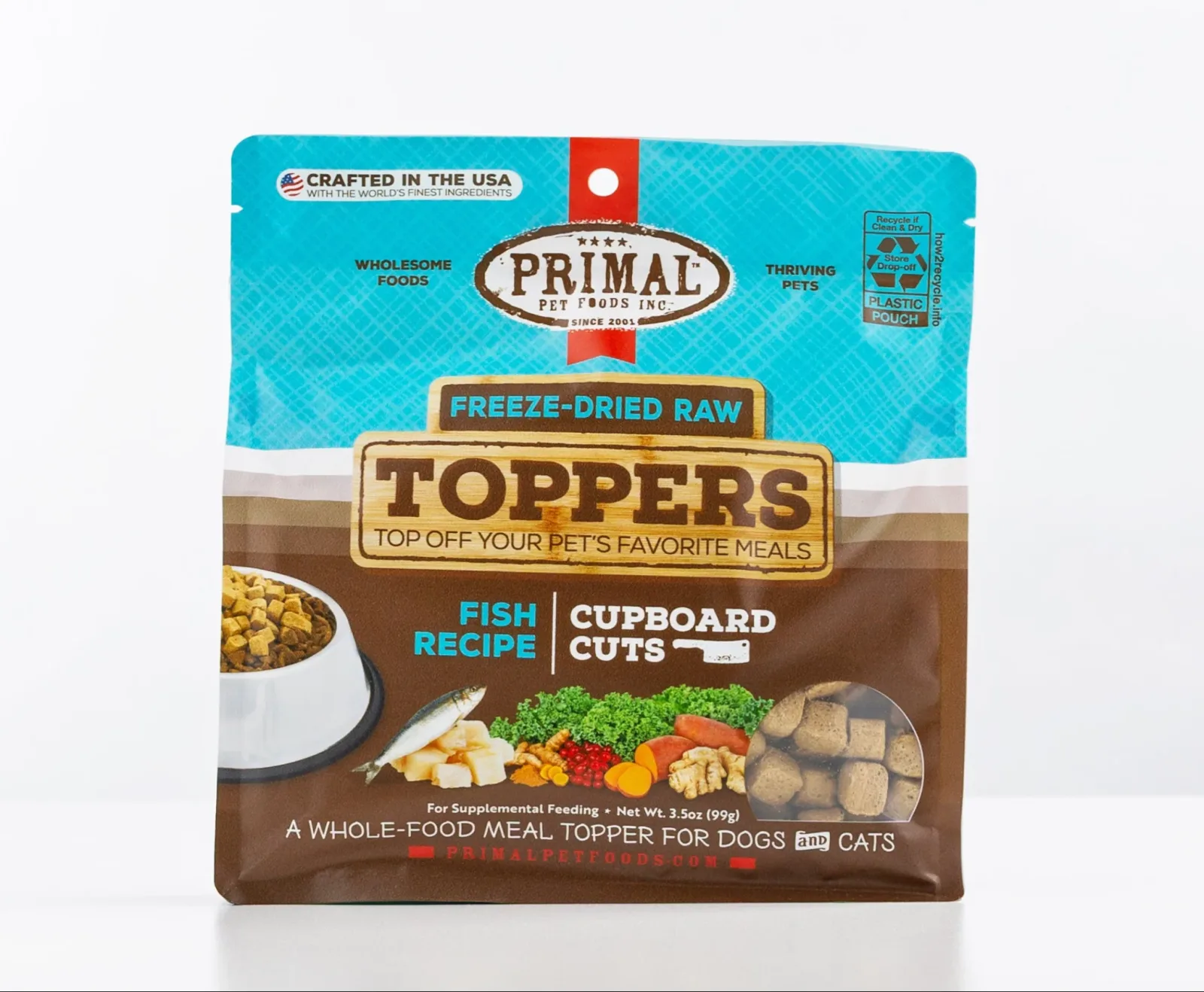 Primal 3.5oz Fish Cupboard Cuts Topper for Dogs & Cats