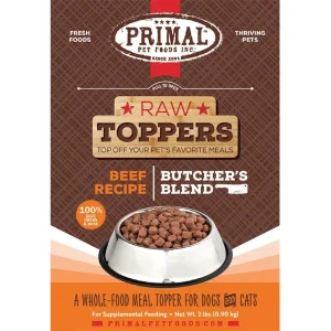 Primal Dog Cat Frozen Butcher's Blend Topper Beef 2lb SD-5