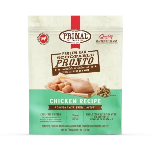 Primal Dog Frozen Raw Pronto - 4lb Chicken Recipe