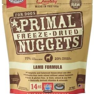 Primal Freeze Dried Nuggets Grain Free Lamb Formula Dog Food-14-oz, Makes 3 Lbs Of Food-{L+x}